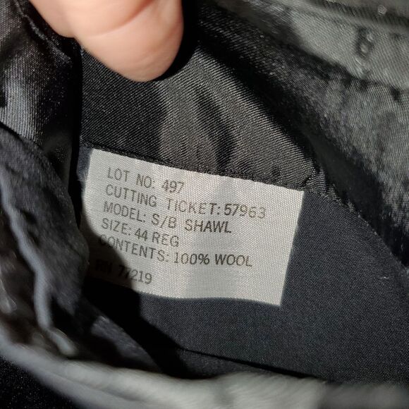 Pierre Balmain Wool Tuxedo Jacket Black Suiting Blazer Satin Shawl Collar 44R - Picture 11 of 16